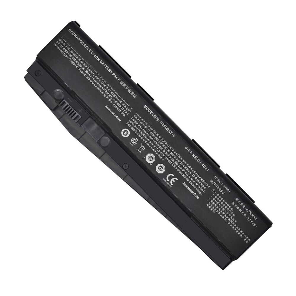 Clevo N850HC, N870HK, N850, N870HK1 Batarya ile Uyumlu Pil N850BAT-6