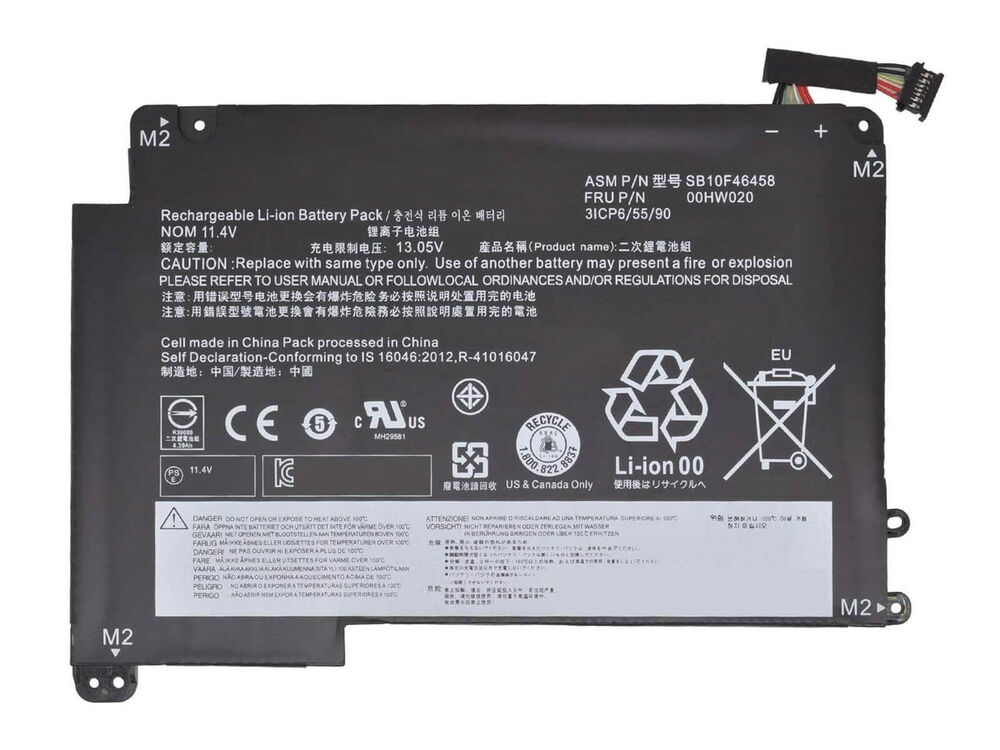 Lenovo ile Uyumlu ThinkPad Yoga 460 Versiyon 20E, 20EL, 20EM Batarya Pil 00HW020