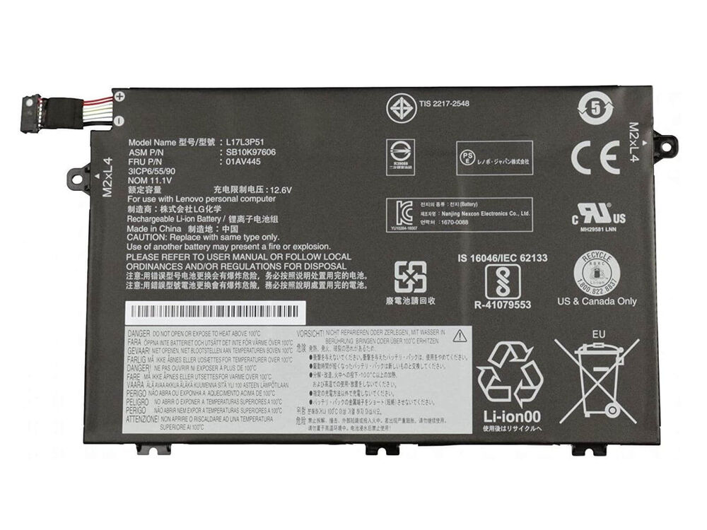 Lenovo ile Uyumlu ThinkPad E595 Versiyon 20NF Batarya Pil L17M3P52