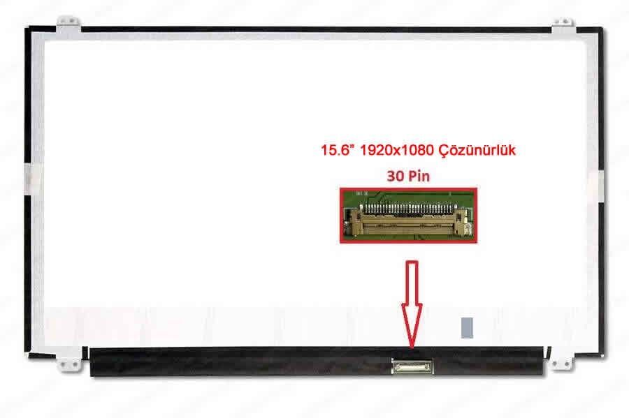 B156HTN03.8 HW2A Uyumlu 30 pin 15.6 Full HD Slim Led 1920x1080 Ekran Panel