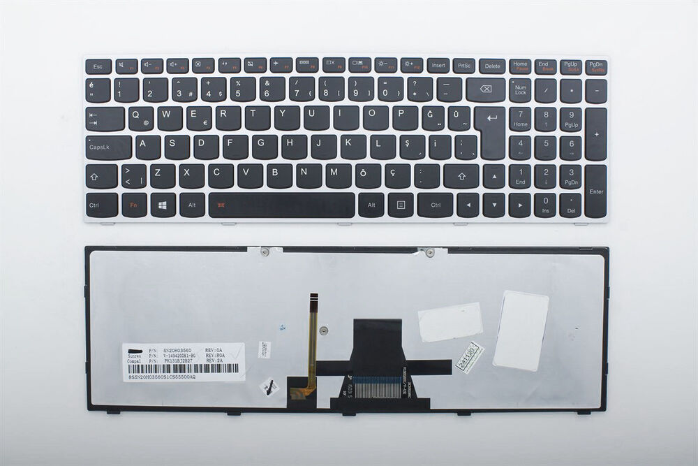 Lenovo G70-35 Versiyon 80Q5 Uyumlu Laptop Klavye Backlit LED