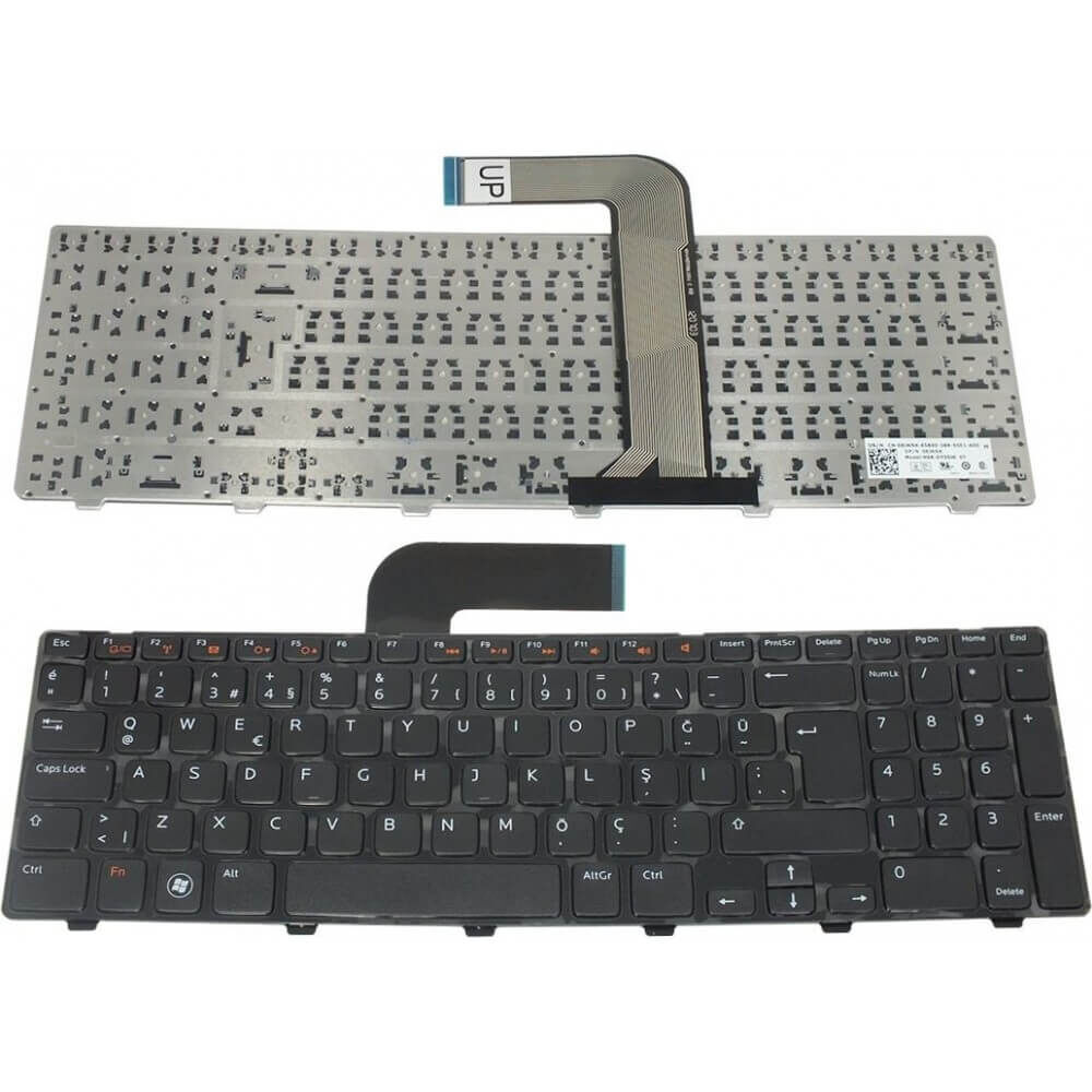 Dell ile Uyumlu Inspiron M5110 Siyah Laptop Klavye Türkçe