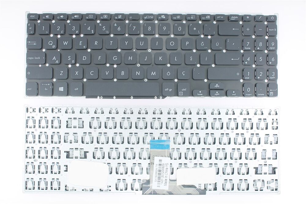 Asus ile Uyumlu X509JA-BR089T Uyumlu Laptop Klavye Siyah