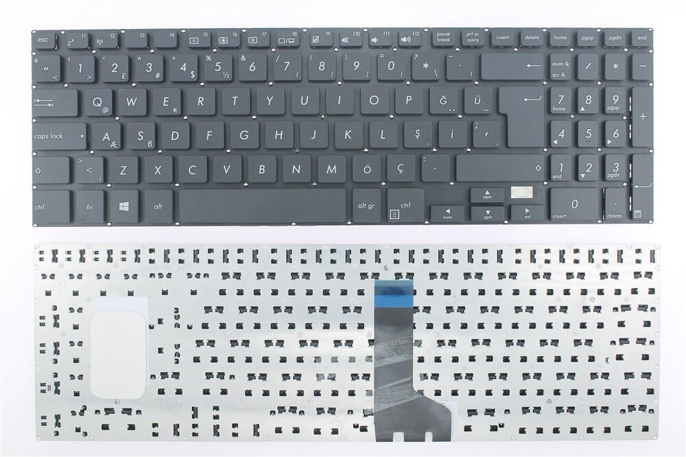 Asus ile Uyumlu Pro Essential PU551L uyumlu Klavye Siyah