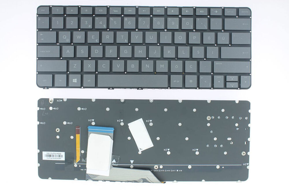 Hp ile Uyumlu Spectre x360 13-4000, MP-13J73TQJ920, 806500-141 Klavye Siyah Backlit