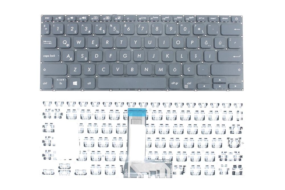 Asus ile Uyumlu VivoBook 14 F412D Uyumlu Laptop Klavye Siyah