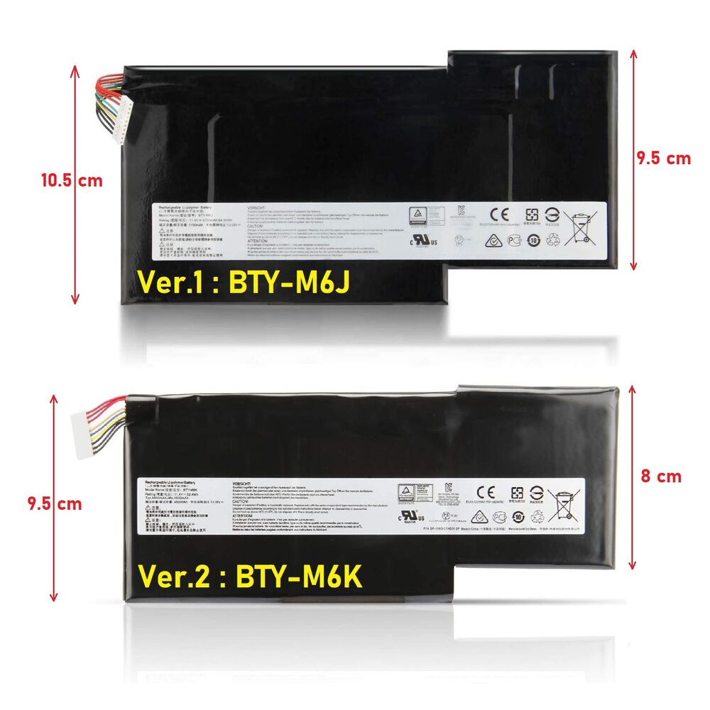 MSI GS73 8RF Stealth Uyumlu Notebook Bataryası Pili - Ver.1