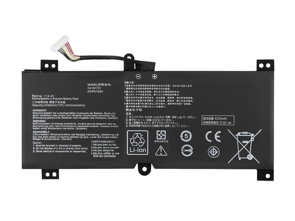 Asus ZenBook Pro 15 UX550GE-XH76T ile Uyumlu Notebook Bataryası Pili - Ver.1 - Thumbnail