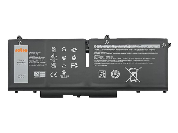 Dell Latitude 7430 2-in-1 ile Uyumlu Notebook Bataryası Pili - Ver.1 - 4 Cell - Thumbnail