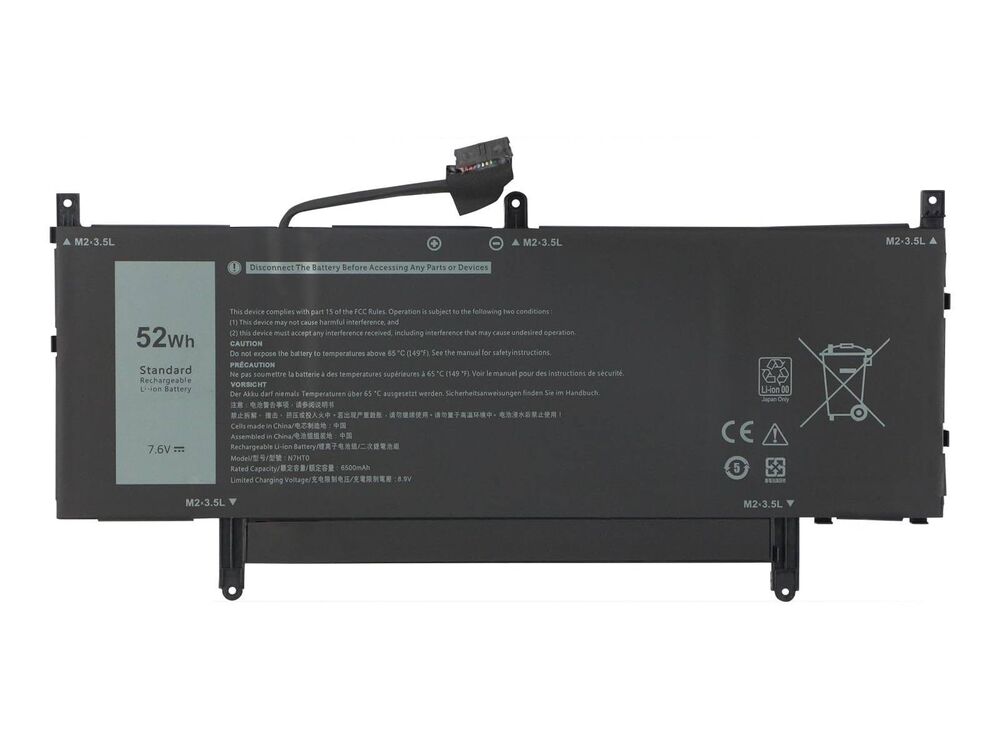 Dell Latitude 9510 2-in-1 ile Uyumlu Notebook Bataryası Pili - Ver.1 - 4 Cell