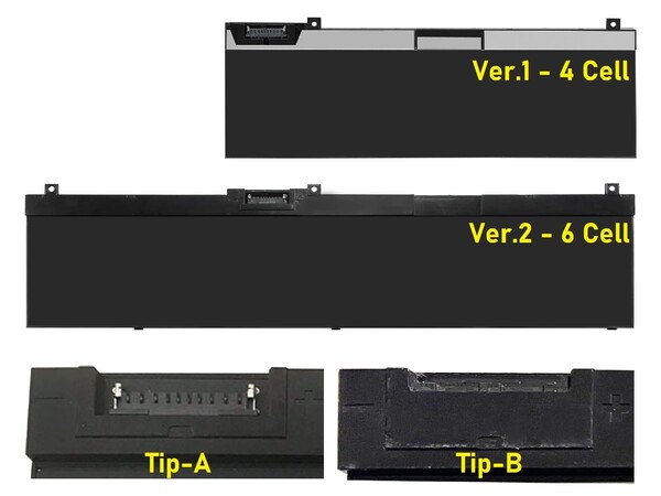 Dell P74F Series ile Uyumlu Notebook Bataryası Pili - Ver.1 - 4 Cell - Tip-A - Thumbnail