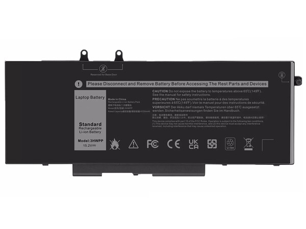 Dell Latitude 14 5401 ile Uyumlu Notebook Bataryası Pili - 4 Cell - 15.2V - Thumbnail