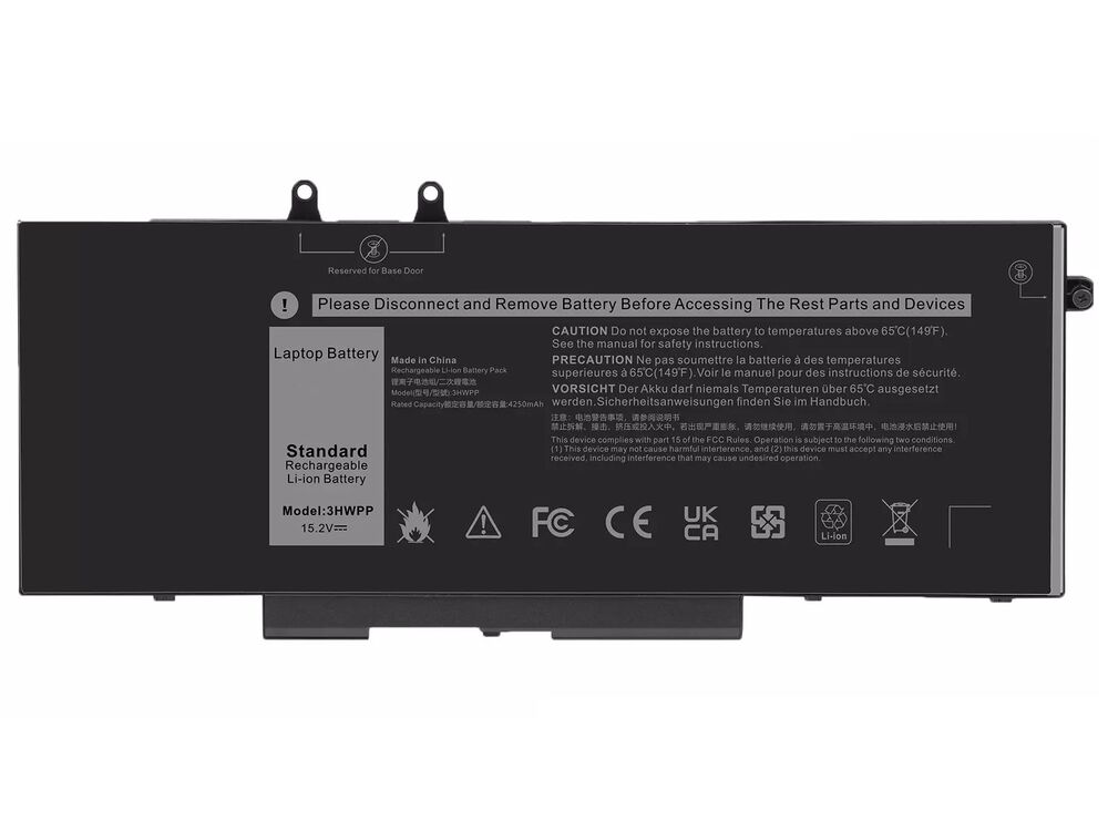 Dell Latitude 14 5401 ile Uyumlu Notebook Bataryası Pili - 4 Cell - 15.2V