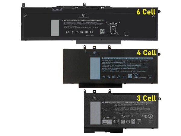 Dell Precision 15 3530 ile Uyumlu Notebook Bataryası Pili - 6 Cell - Thumbnail