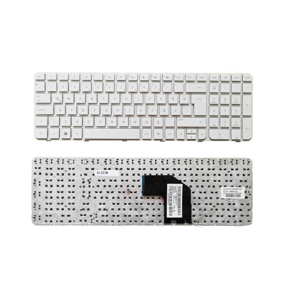 Hp G6-2000, G6-2100, G6-2200, G6-2300 Notebook Klavye Tuş Takımı - Çerçeveli-Beyaz