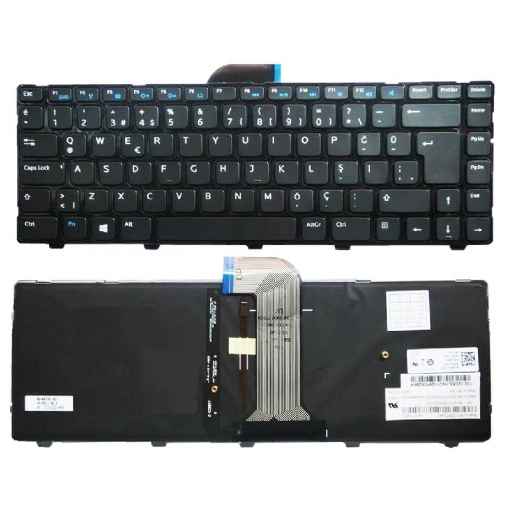 Dell Inspiron 14 3421, 14-3437 Notebook Klavye Tuş Takımı -Işıklı