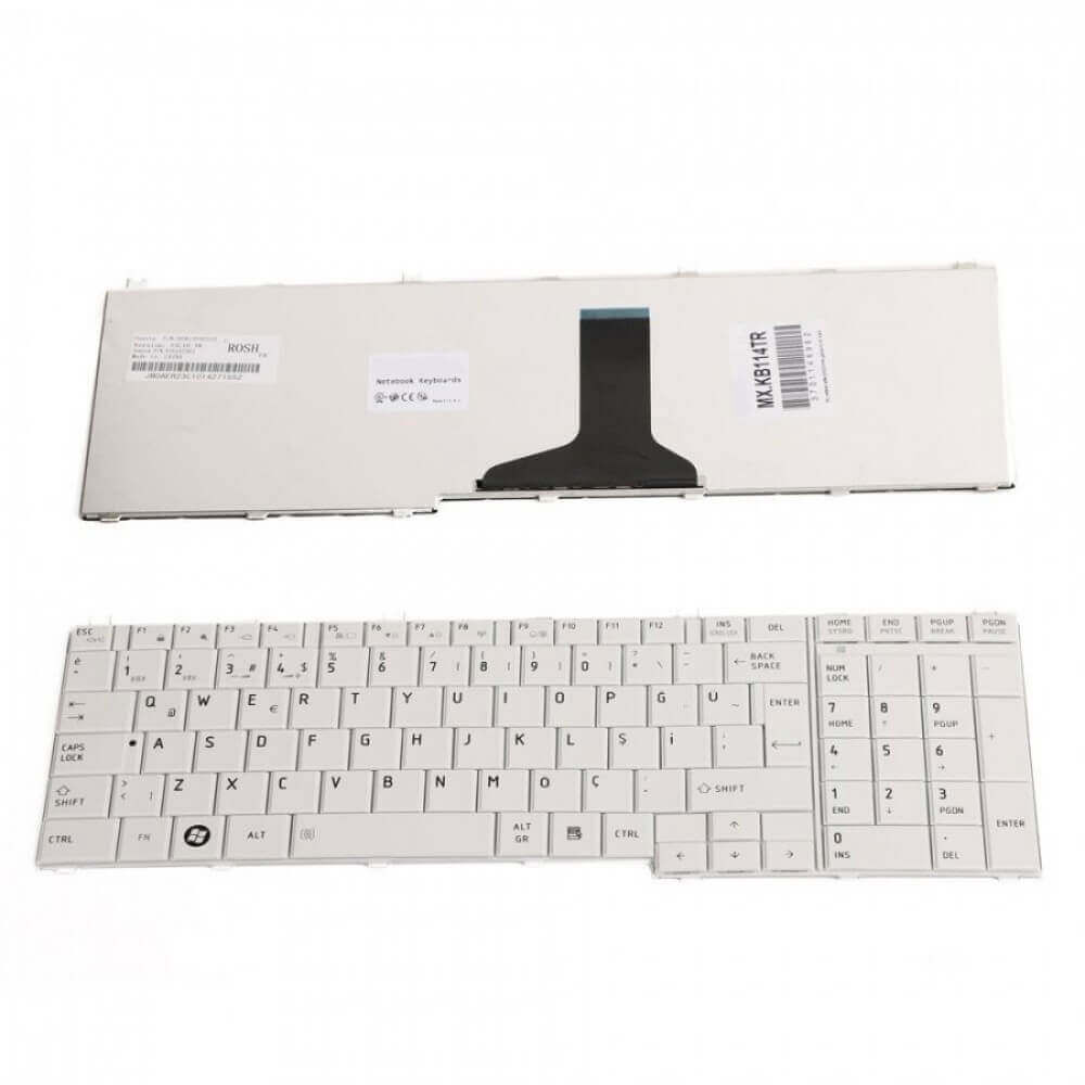 Toshiba Satellite C660 C660d Notebook Klavye Tuş Takımı-Beyaz