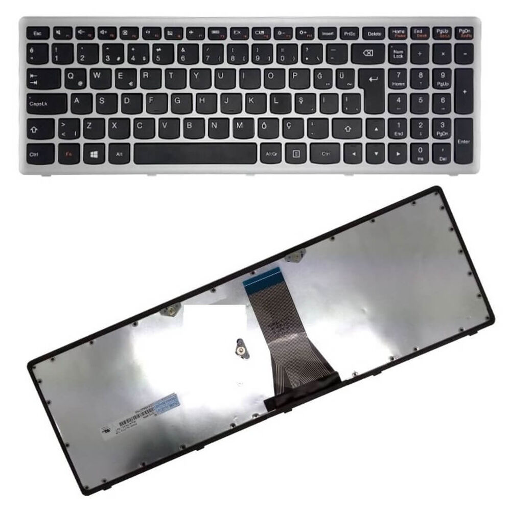 Lenovo Ideapad Z510, Z510a Notebook Klavye Tuş Takımı-Silver