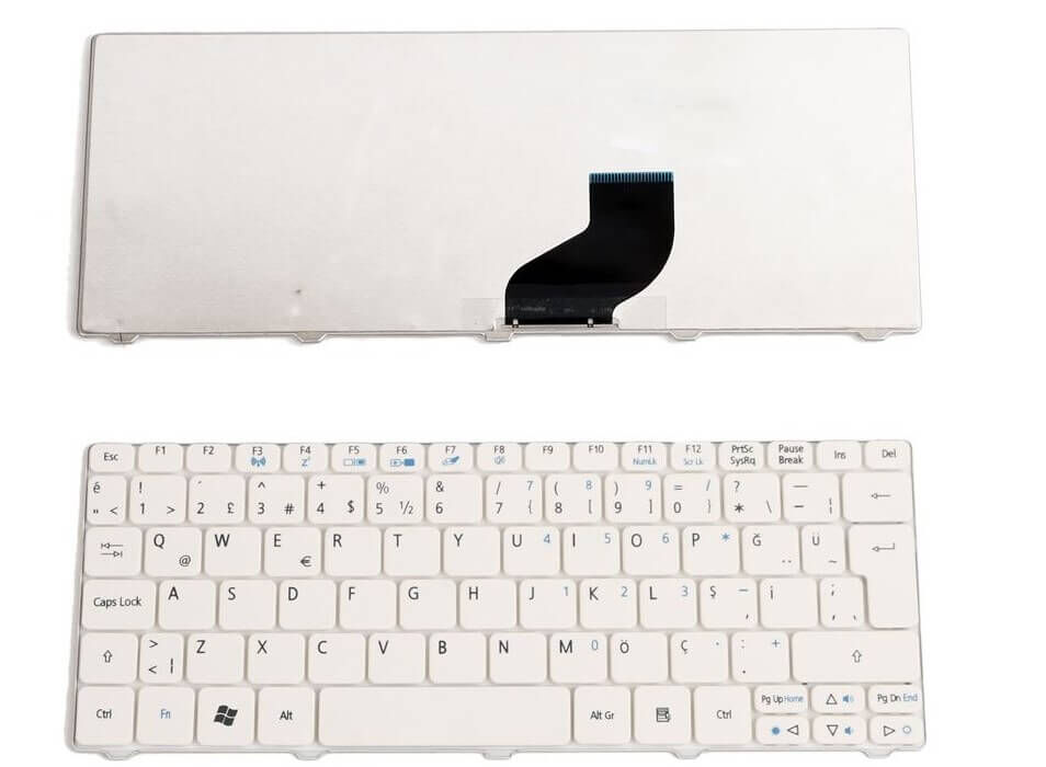 Acer Aspire One AOD255E Notebook Klavye Tuş Takımı-Beyaz