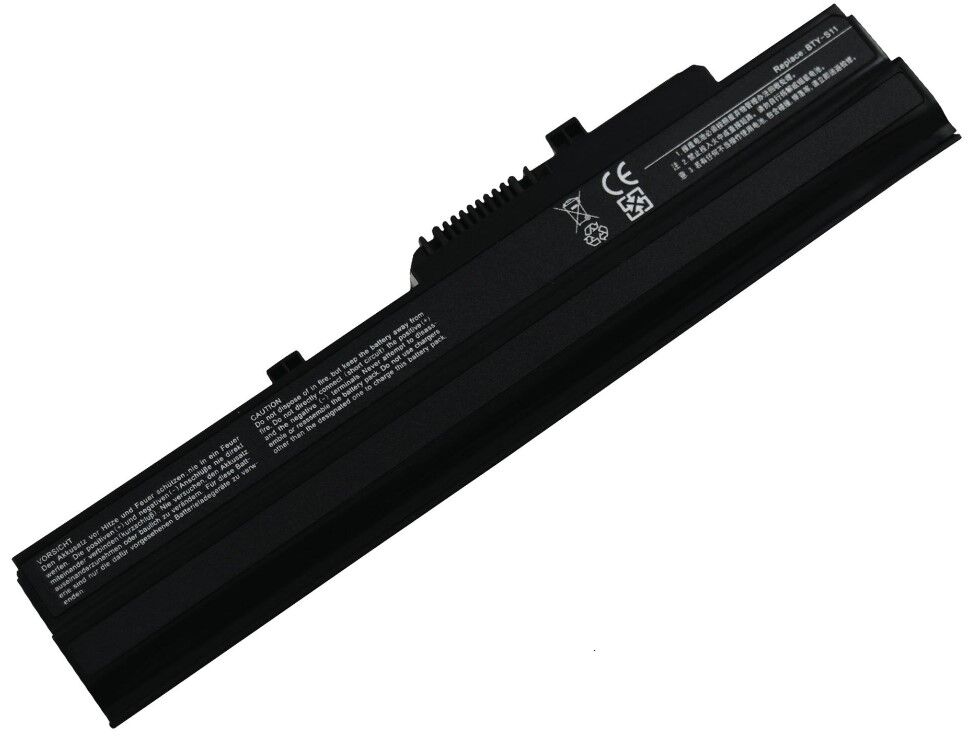 MSI Wind U90X Notebook Bataryası Pili - Siyah - 6 Cell