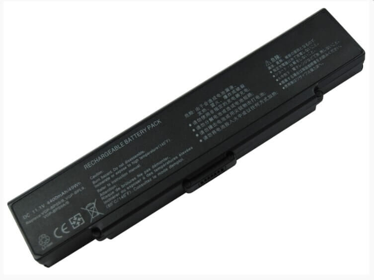 Sony Vaio VGN-NR220E Notebook Bataryası Pili - Siyah