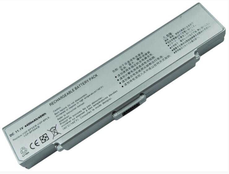 Sony VGP-BPL10 Notebook Bataryası Pili - Silver