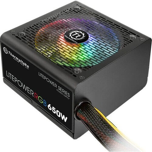 Thermaltake Litepower RGB 650W APFC 12cm Fanlı PSU PS-LTP-0650NHSANE-1 - Thumbnail