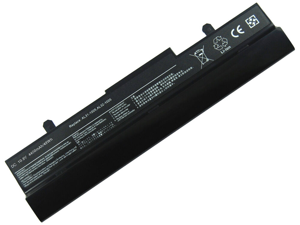 Asus 1005HR Notebook Bataryası Pili - Siyah - 6 Cell