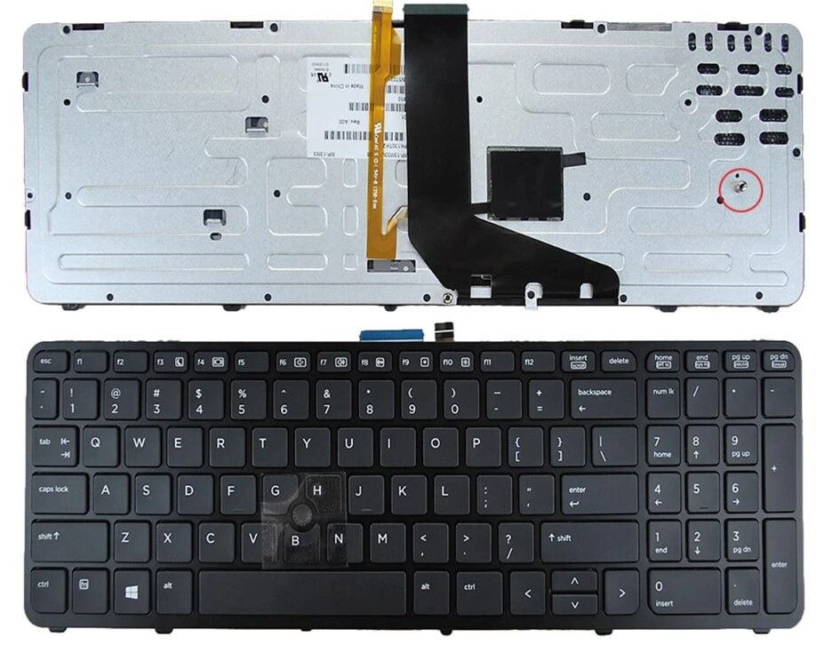 Hp ZBook 15 G2 Uyumlu Notebook Klavyesi - Siyah - TR - Backlit