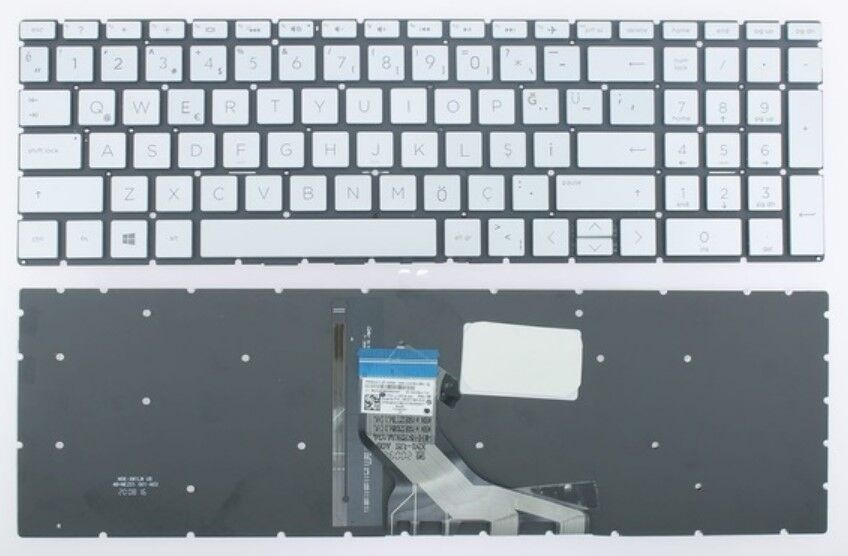 Hp Pavilion 15-cs0000 Uyumlu Notebook Klavyesi - Silver - TR - Backlit