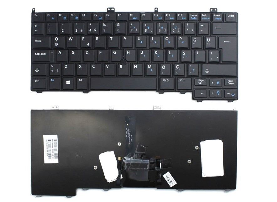Dell Latitude E7440 Uyumlu Notebook Klavyesi - Siyah - TR - Backlit