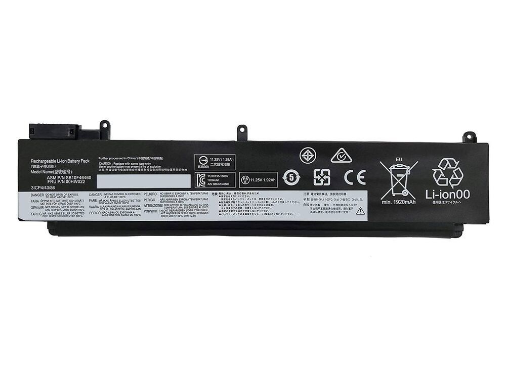 Lenovo ThinkPad T460s RLL-111 Notebook Bataryası Pili - Ver.2 (Alt)