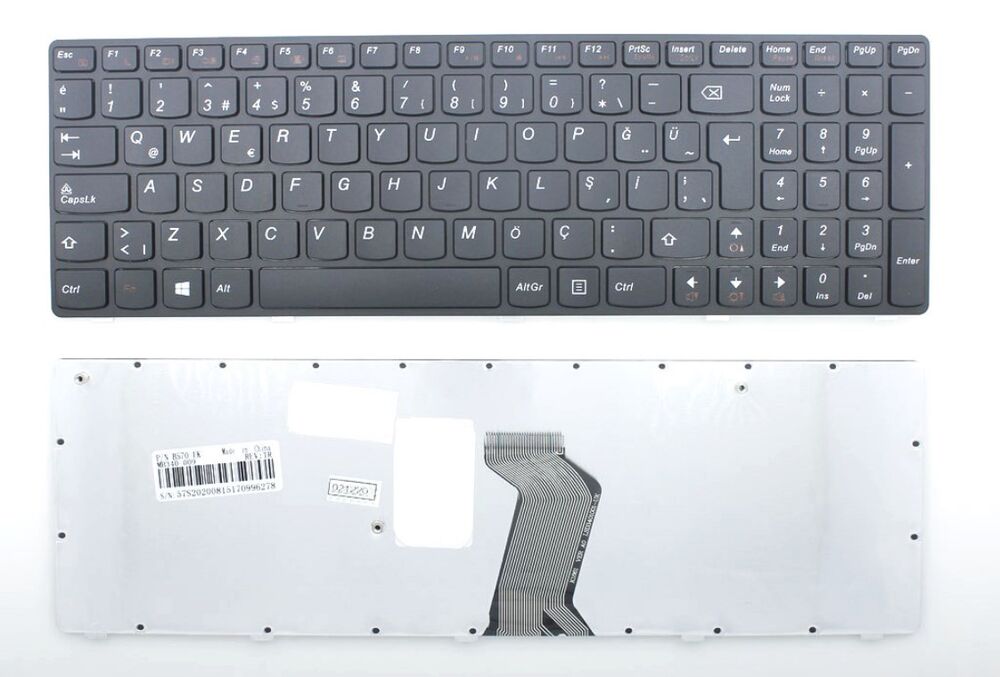 Lenovo Z570 Uyumlu Notebook Klavyesi - TR
