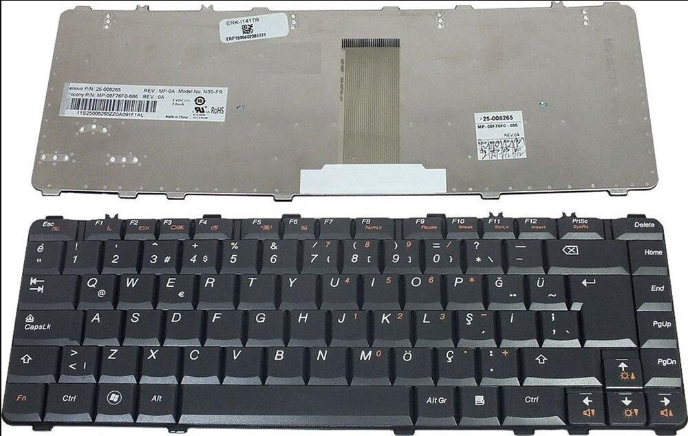 Lenovo IdeaPad Y450A Uyumlu Notebook Klavyesi - Siyah - TR