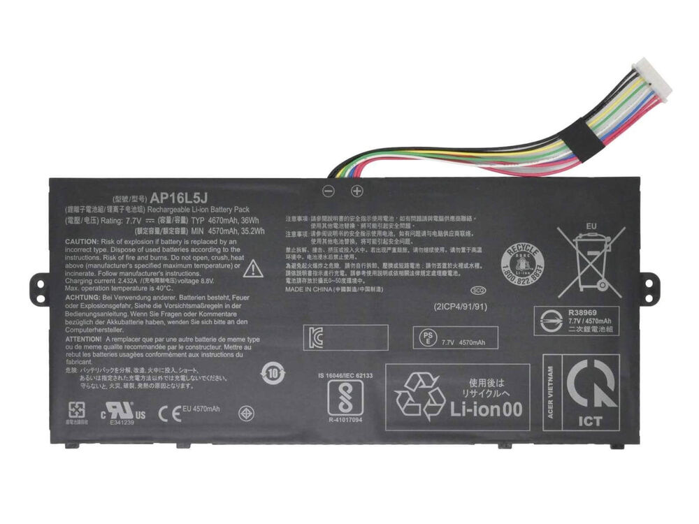 Acer TravelMate X5 NX.VJ7EY.012A6 Batarya ile Uyumlu Pil AP16L5J