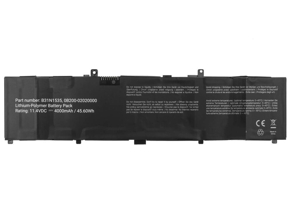 Asus ZenBook UX3410UA Batarya ile Uyumlu Pil B31N1535