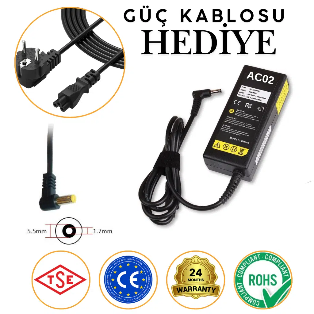 Acer V225WL V235WL S273HL S243HL LCD Monitor Adaptörü