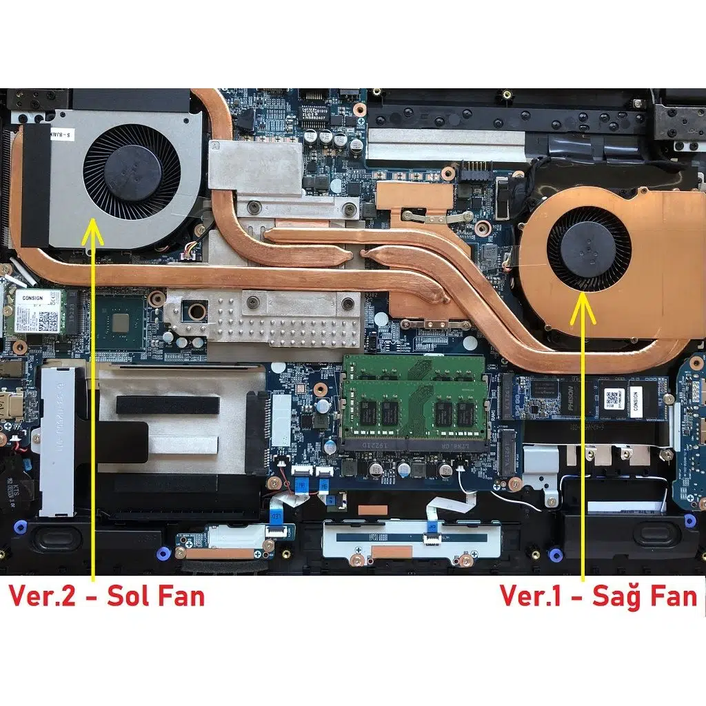 Clevo NH55RD ile Uyumlu Fan V2 (Sol Fan)
