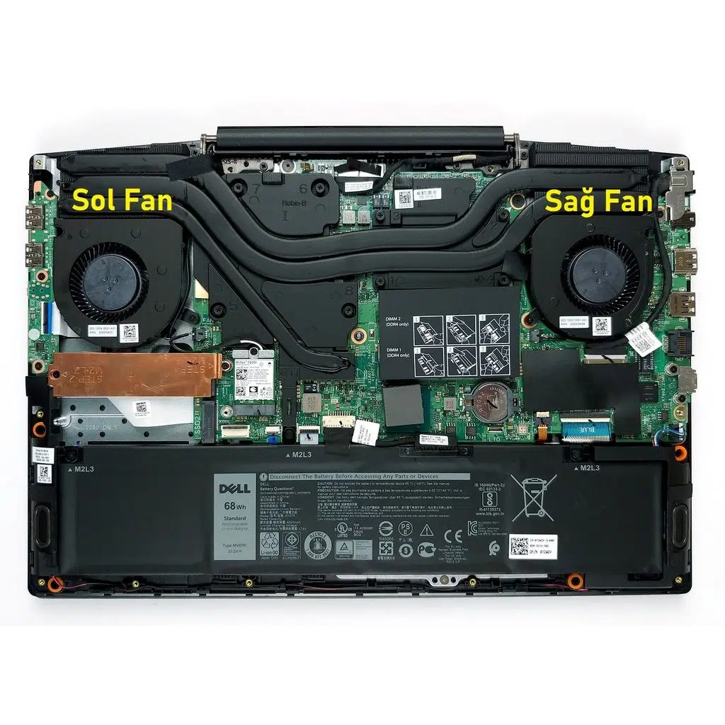 Dell G515-6S80W165C ile Uyumlu Fan V2 (Sol Fan)