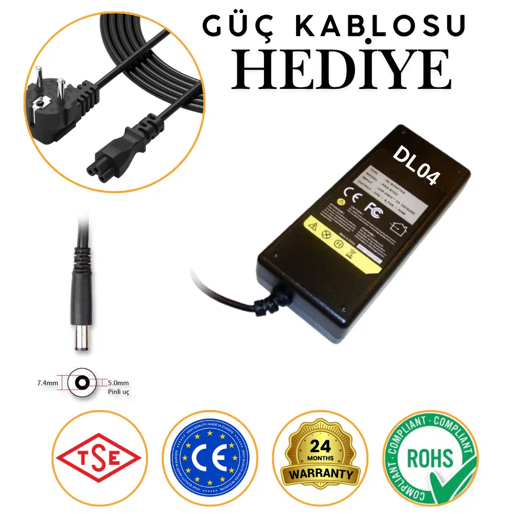 Dell inspiron N5030 19.5v 4.62a 90w Notebook Adaptör Şarj Aleti