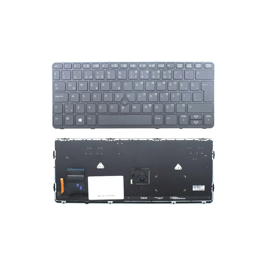 HP EliteBook 725 G1 ile Uyumlu Notebook Klavyesi - TR - Backlit