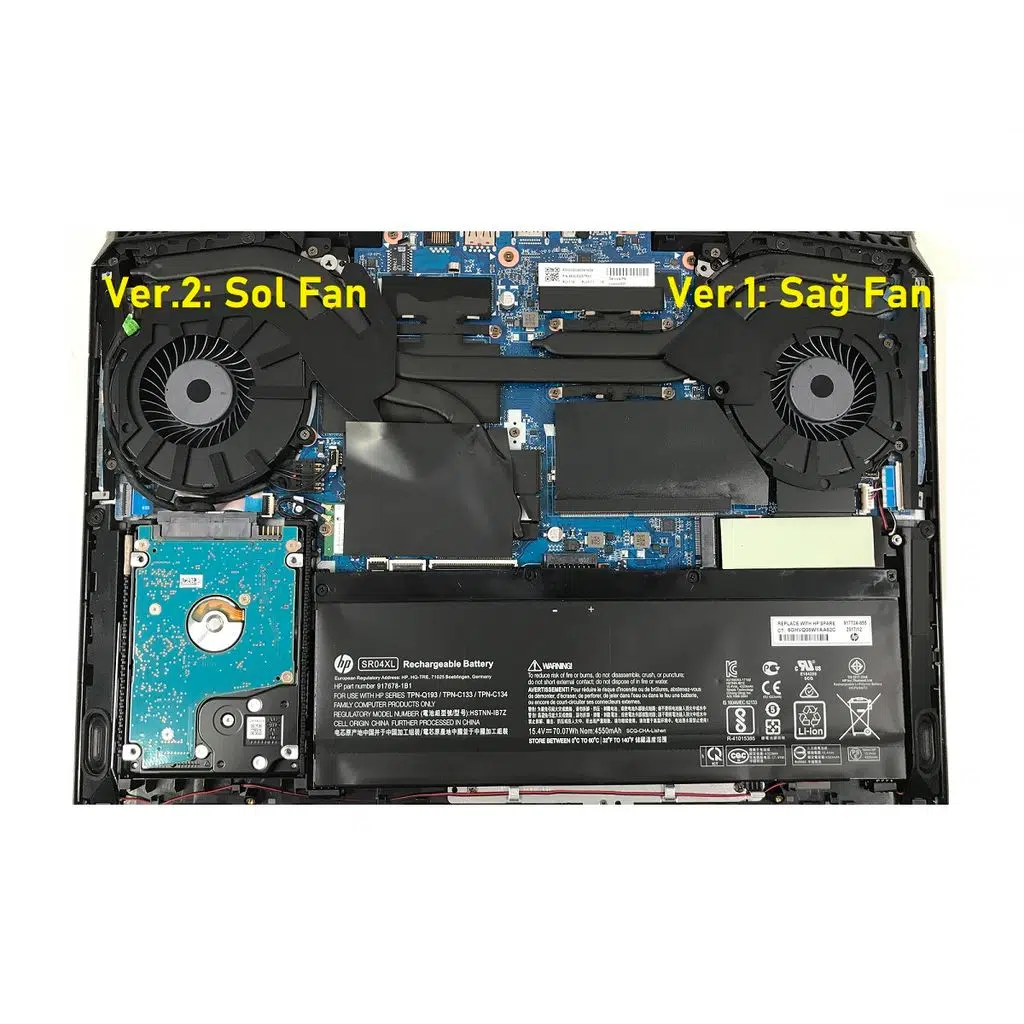 Hp Omen 15-dc0009nt ile Uyumlu Fan V2 (Sol Fan)
