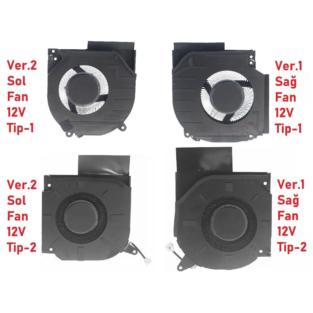 Hp Omen 16-wf0003nt 81T42EA ile Uyumlu Fan V1 (Sağ Fan) 12V Tip2