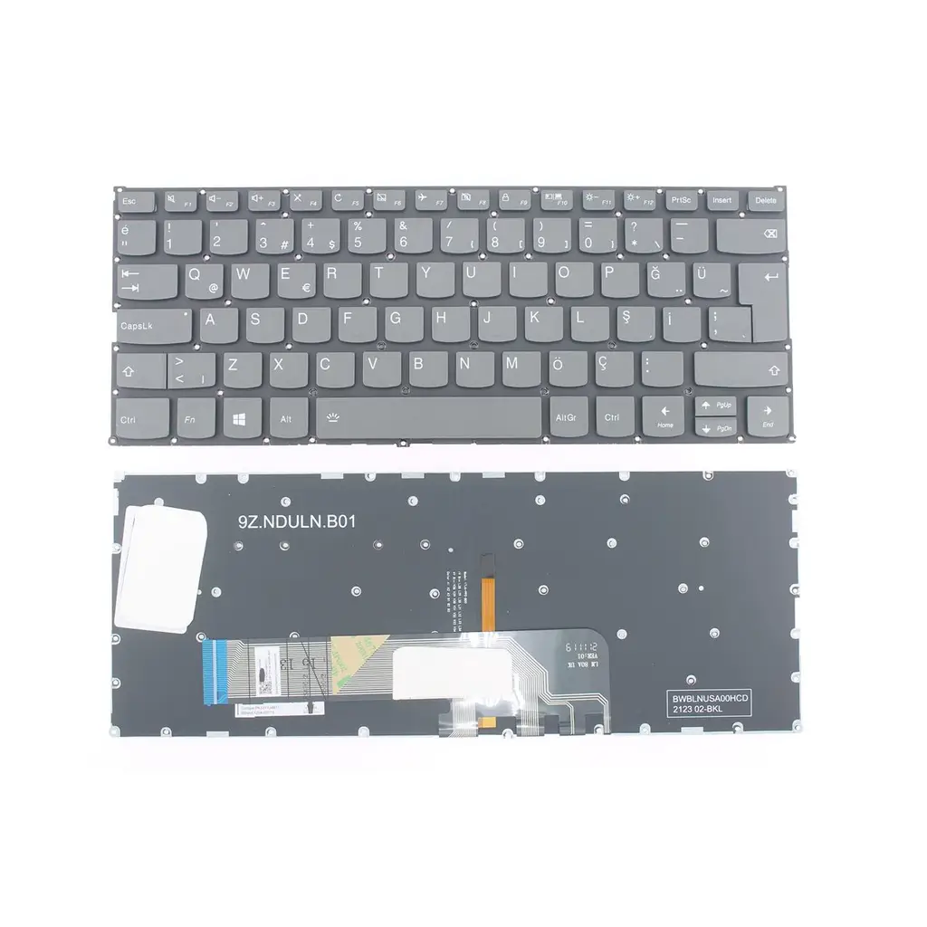 Lenovo Flex 6-14IKB ile Uyumlu Notebook Klavyesi - Siyah - TR - Backlit