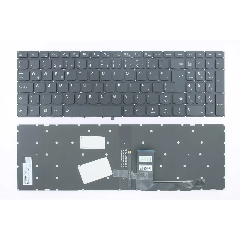 Lenovo IdeaPad 310-15ISK ile Uyumlu Notebook Klavyesi - Tuş Takımı / Siyah - TR - Backlit