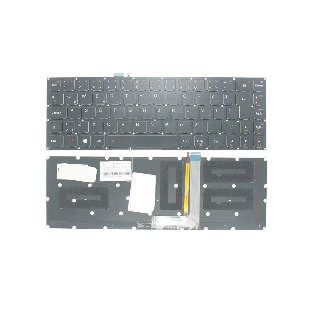 Lenovo IdeaPad Yoga 3 Pro 13 ile Uyumlu Notebook Klavyesi Siyah - TR - Backlit