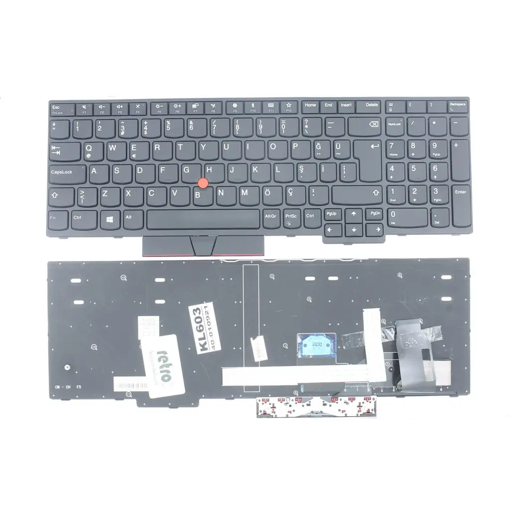 Lenovo ThinkPad P53s ile Uyumlu Notebook Klavyesi Siyah - TR - Backlit