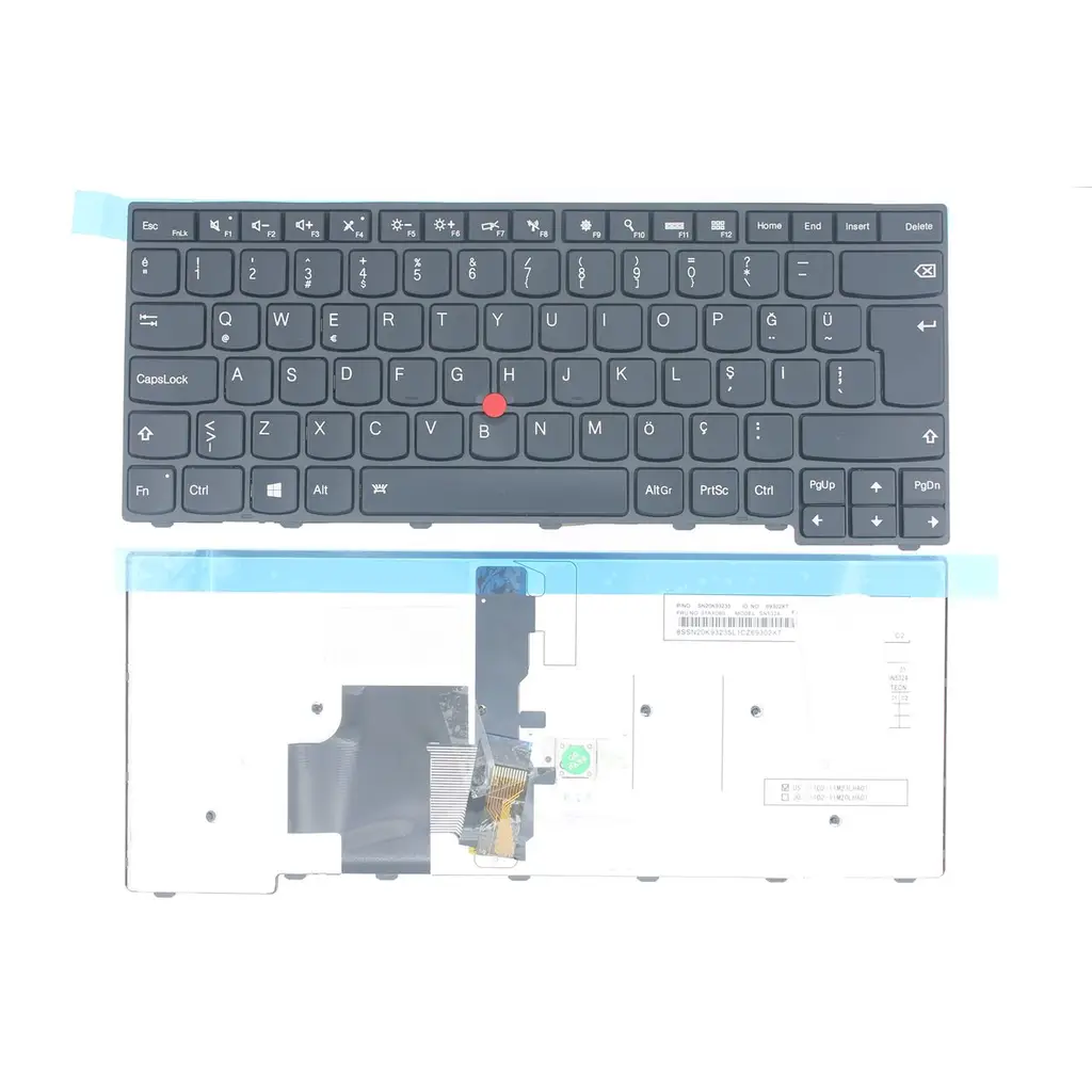 Lenovo ThinkPad T440 ile Uyumlu Notebook Klavyesi - Siyah - TR - Backlit