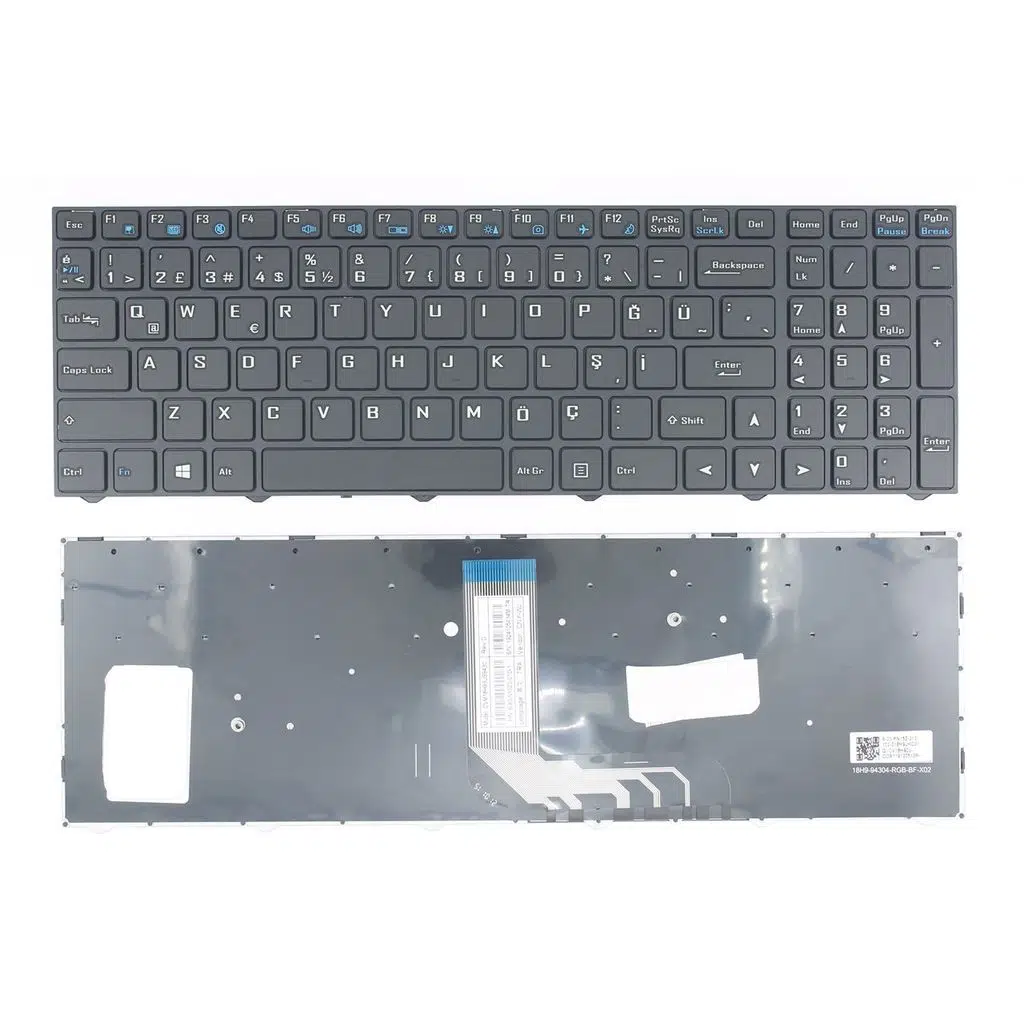 Monster Abra V13.2, V13.3 A5 V16.1, A5 V16.2 ile Uyumlu Notebook Klavye - Siyah - TR