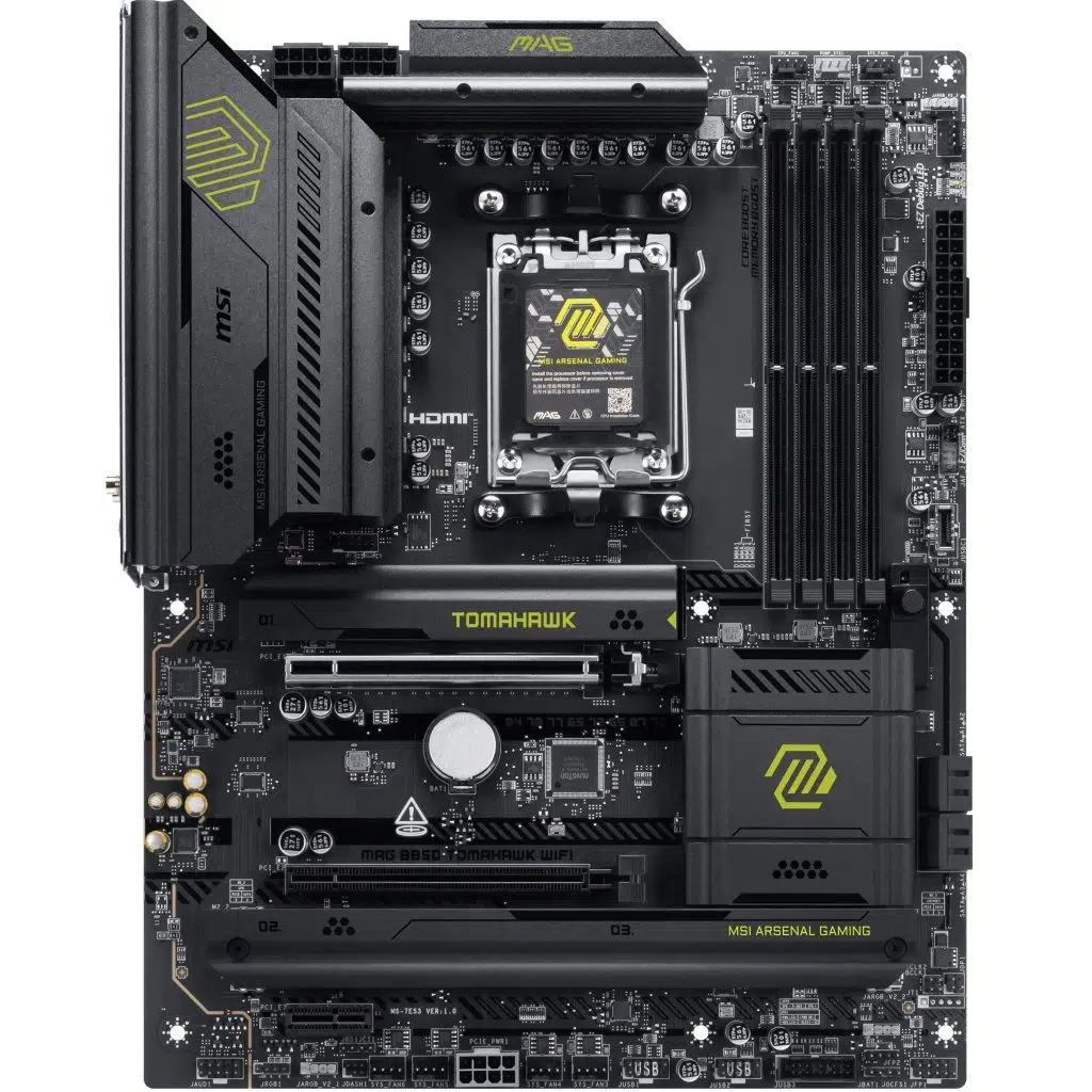 MSI MAG B850 TOMAHAWK WIFI AM5 DDR5 8200(OC) HDMI M.2 5GLan WiFi7 ATX